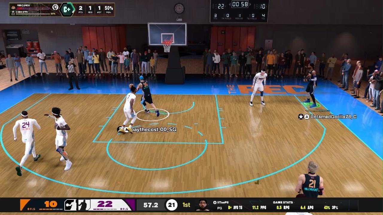 NBA 2K26: 11 PTS 10 REB 3 AST 1 3PM