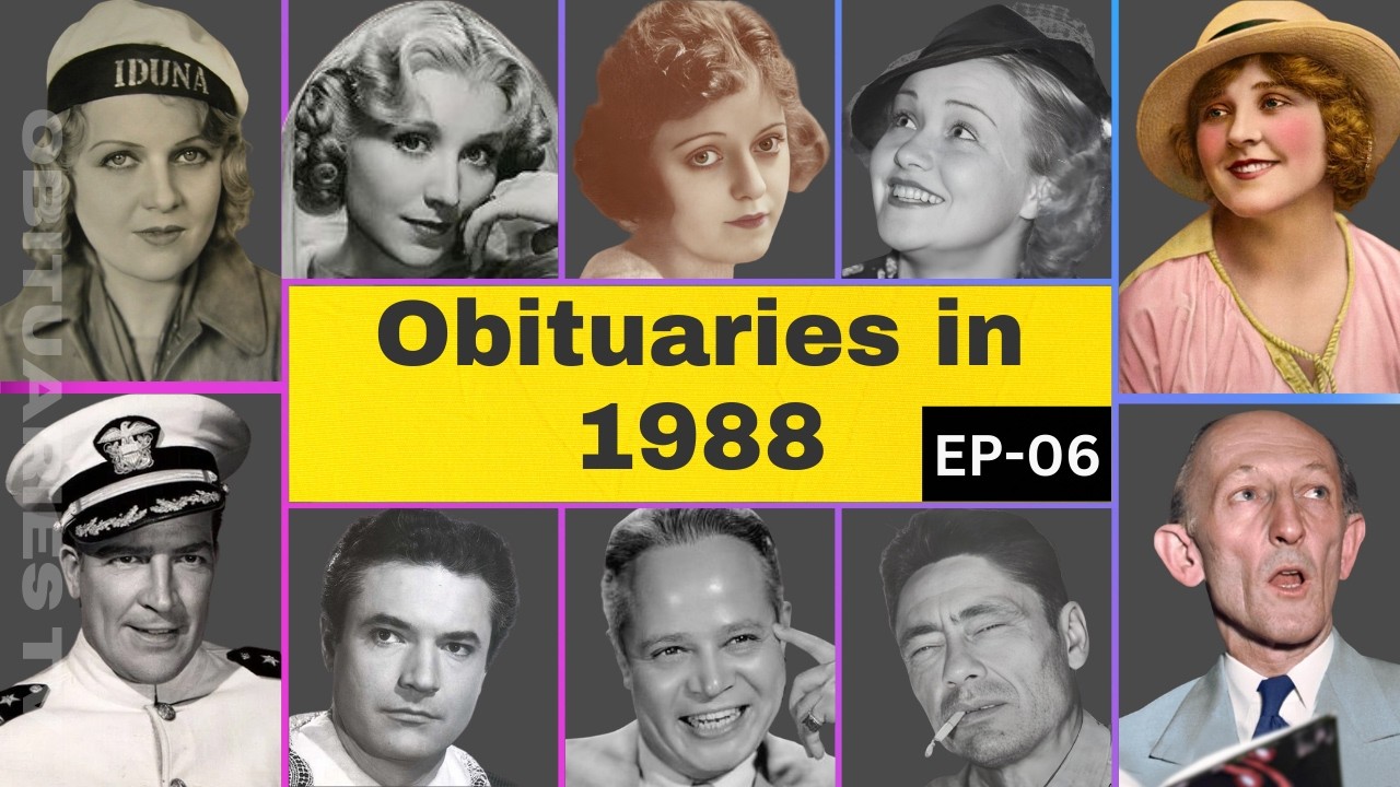 Celebrity Obituaries Famous Stars Who Died in 1988 Part 06 OBITUARIES TV #memories #deathstory