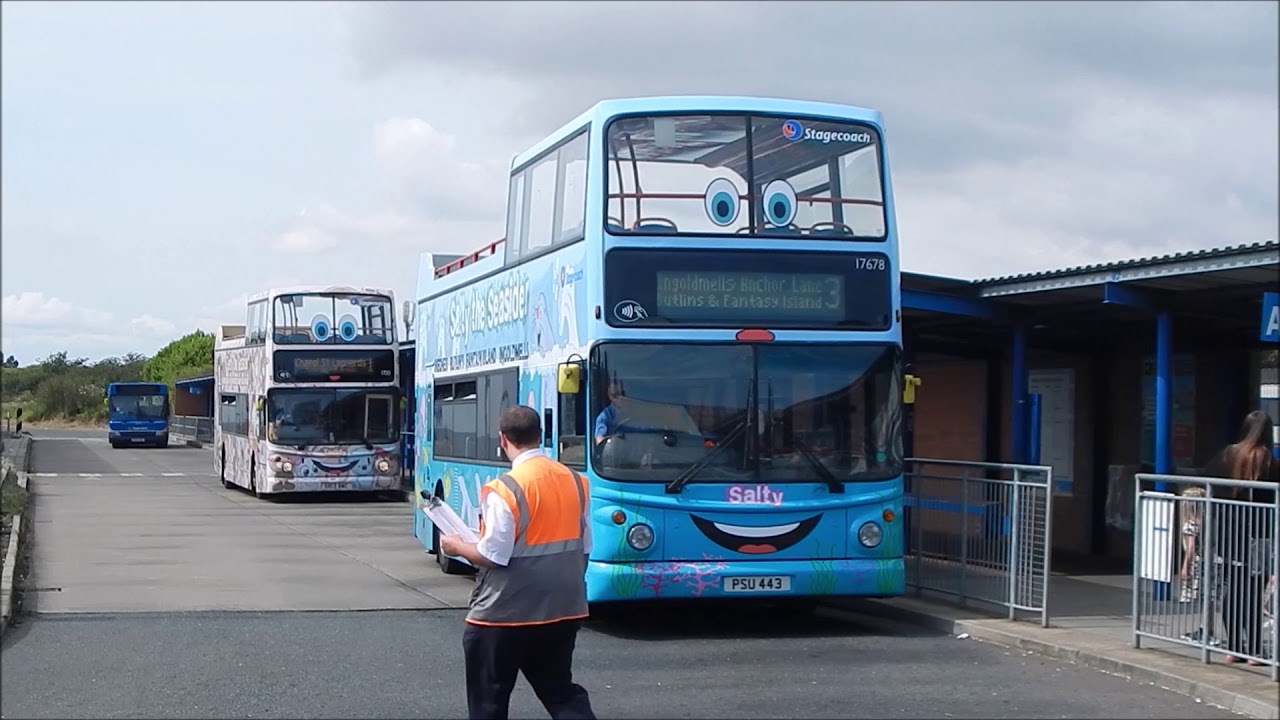 Buses At Skegness Bus Station On The 3nd of August 2019.