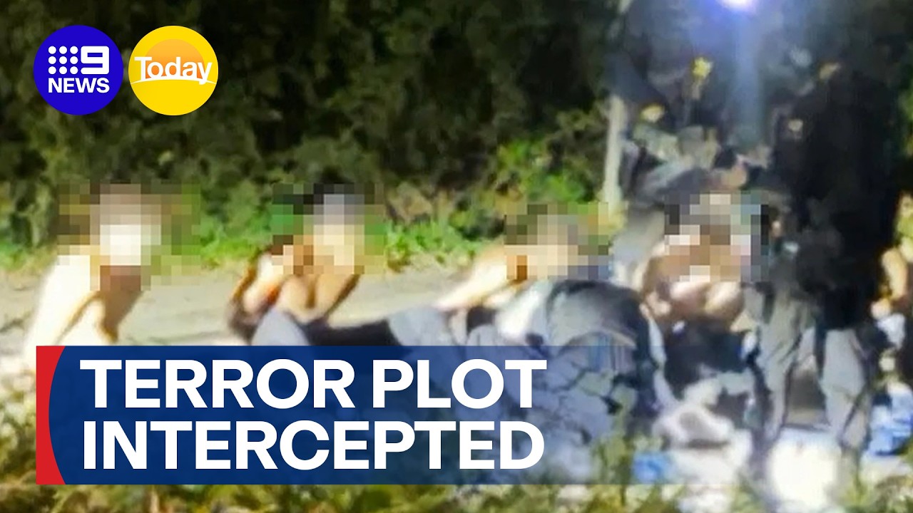 Five men arrested over terror plot at UK air force base  | 9 News Australia