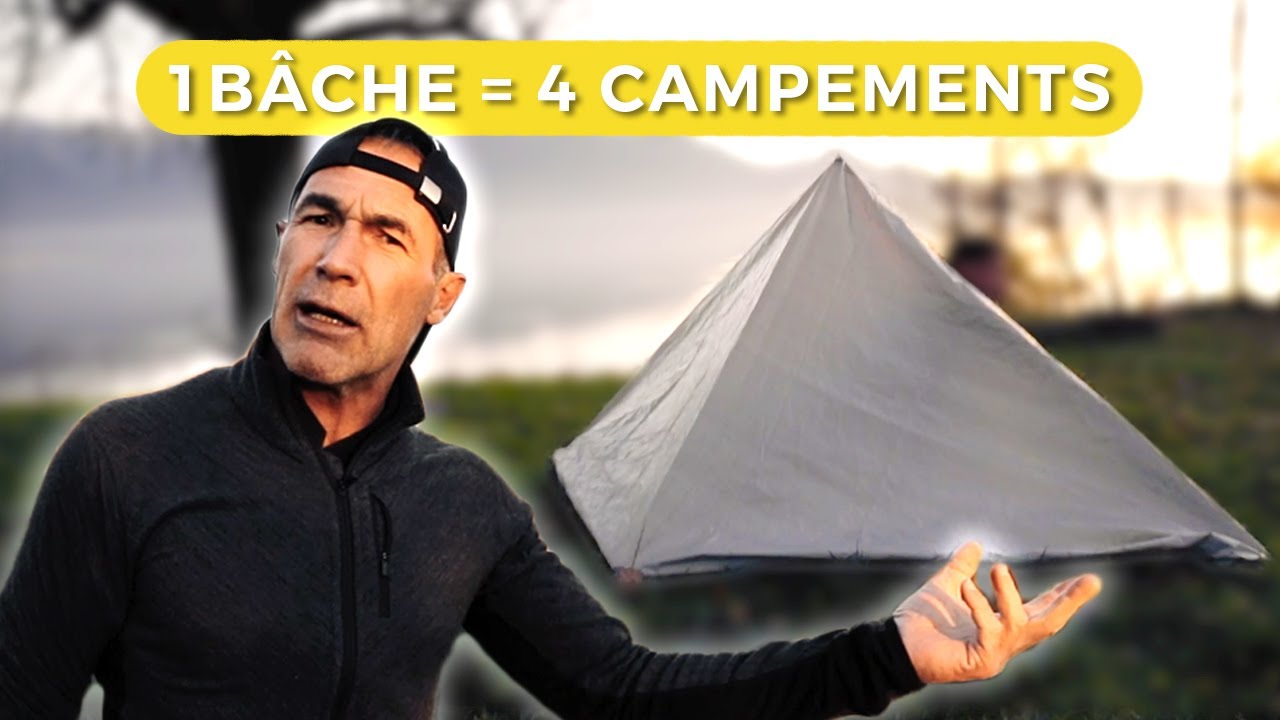 4 MANIÈRES DE FAIRE UN CAMPEMENT AVEC 1 BÂCHE !