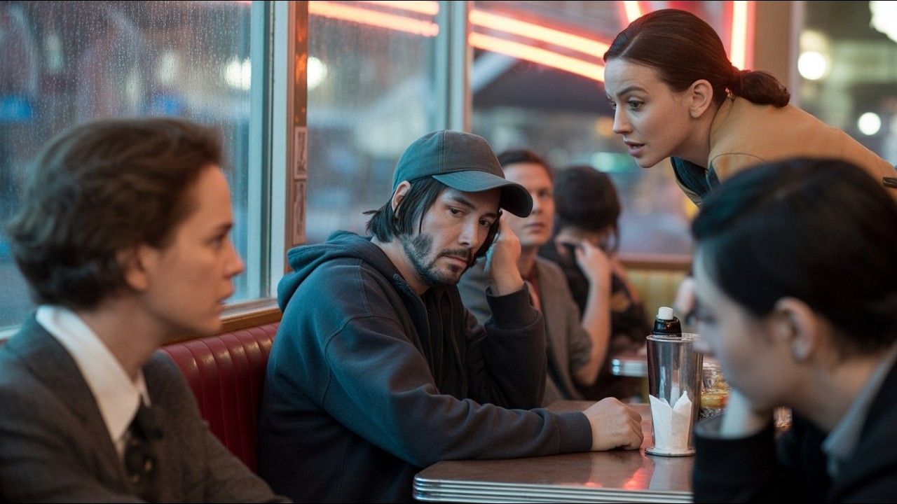 Keanu Reeves Sits Alone at a Diner — A Waitress Makes a Comment She Regrets Instantly