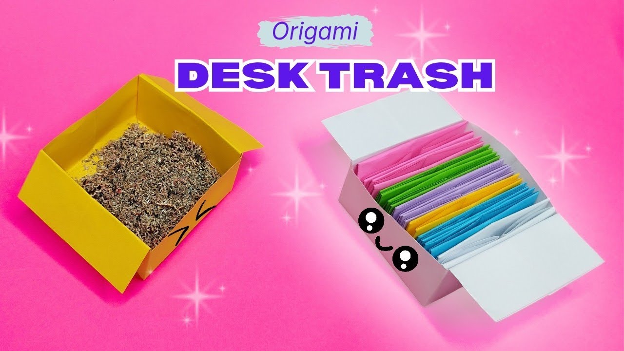Origami Desk Organizer Envelope | How to Make a Mini Desk Trash Box