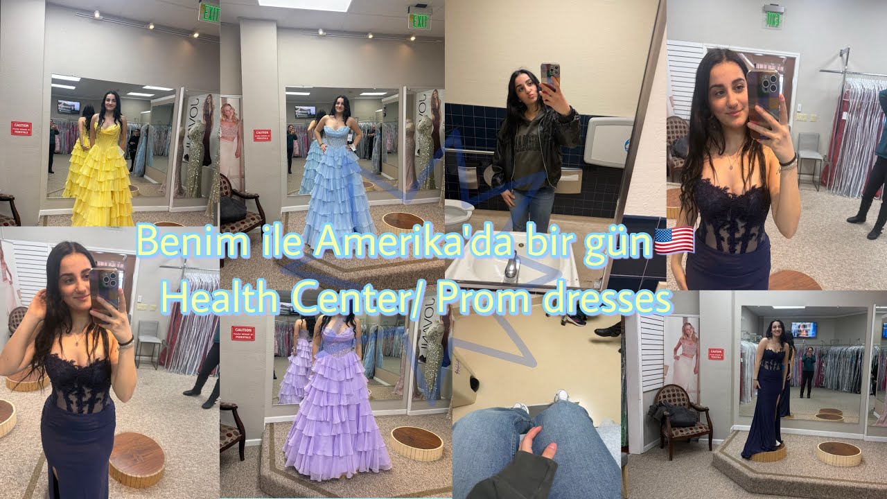 Prom Öncesi Amerika’da Bir Gün 💖🇺🇸| Hastane, Elbise deneme ve günlük vlog 🩷🩷