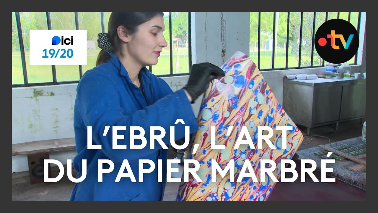Artisanat : l'ebrû, l'art subtil du papier marbré