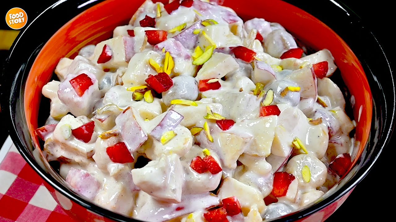 Ramadan Special Creamy Fruit Chaat Recipe,Best Iftar Special Recipe by Samina Food Story