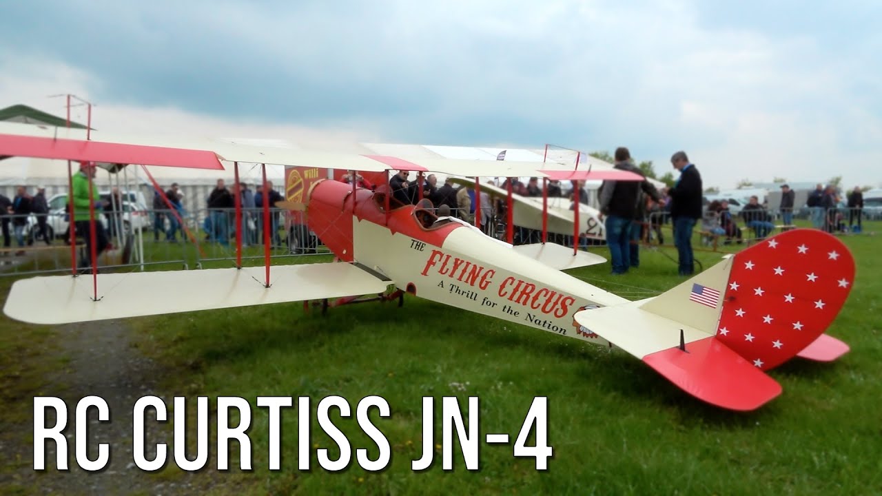 Amazing! Giant RC Curtiss JN 4 Jenny – World Record Model Huge But Ultralight Flying At Flight Show