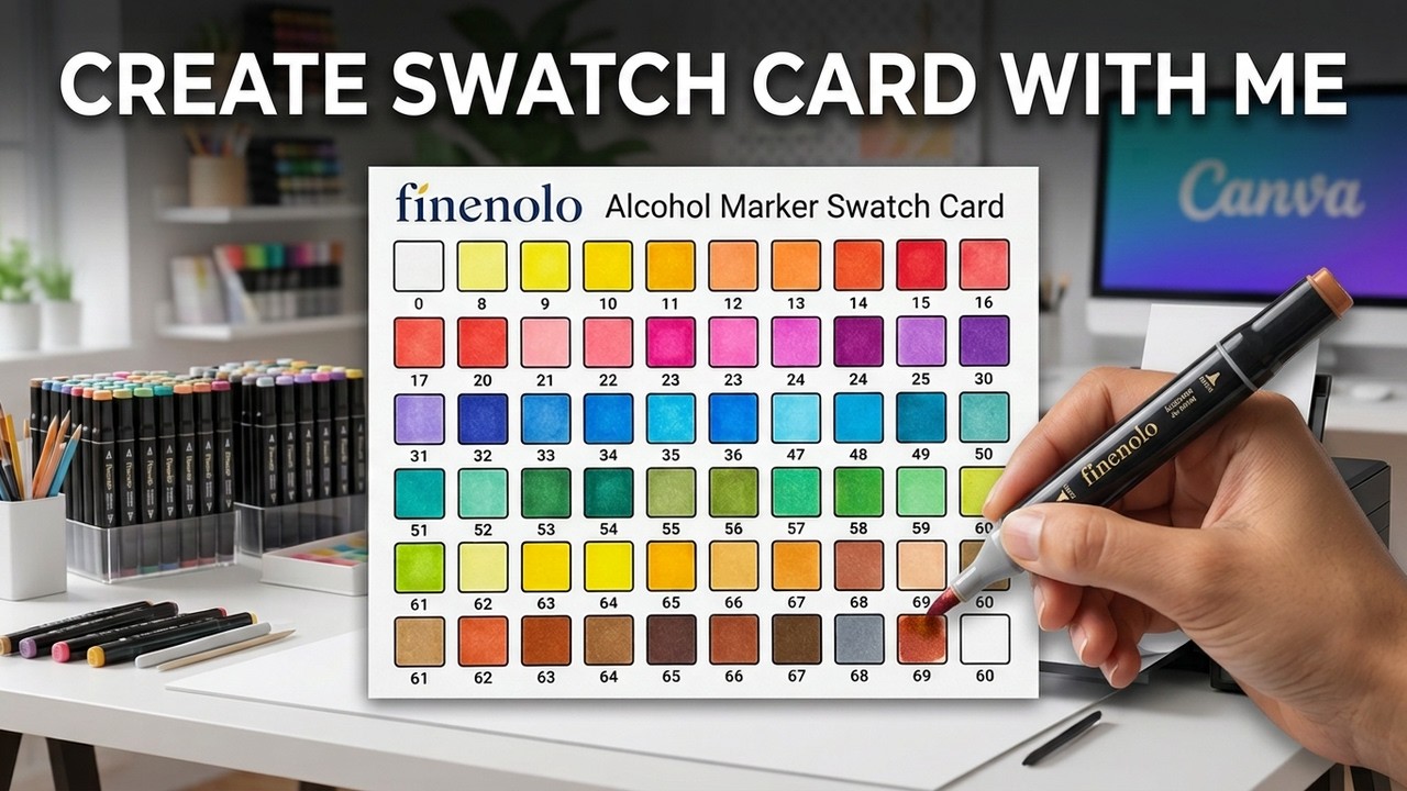 🌸 Swatch Card Creation | Satisfying Alcohol Marker Color Swatch  ASMR (No Talking)