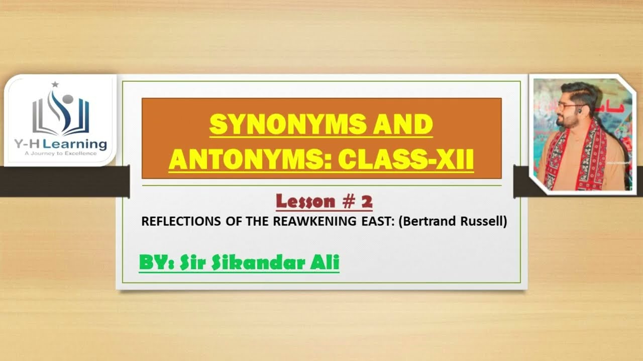 Synonyms and Antonyms For ECAT and MDCAT preparation  | Lesson 2 | MUET entry Test Preparation