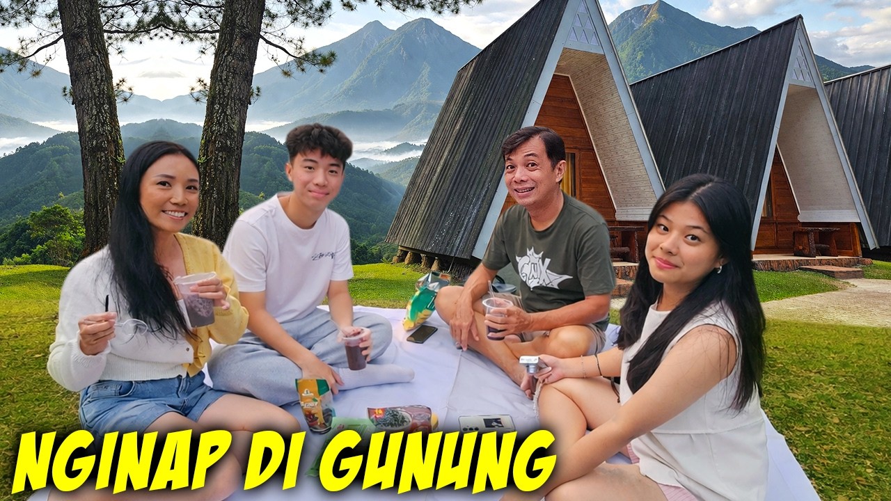 24 JAM KEMPING DI GUNUNG PART 1, NGINAP VILLA PUNCAK ! Vlog Liburan Keluarga CnX