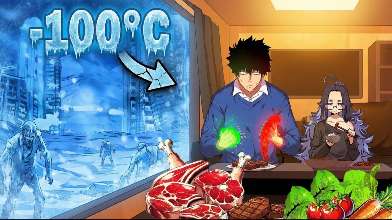 ENQUANTO O MUNDO CONGELA, ELE TEM UMA BASE IMBATÍVEL E COMIDA INFINITA - Manhwa Recap