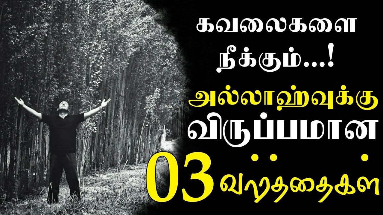 கவலைகளை நீக்கும் அல்லாஹ்வுக்கு விருப்பமான 03 வார்த்தைகள் | Tamil bayan
