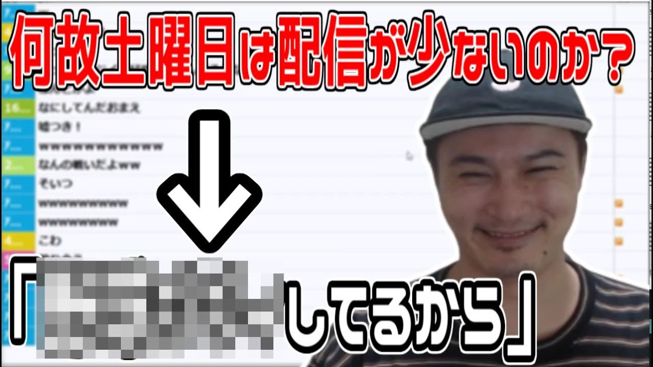 土曜日に配信が少ない理由について語る【2020/01/21】