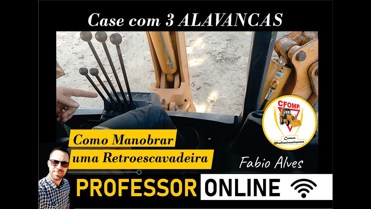 Como Trabalhar com a Retroescavadeira Case 3 alavancas - Manobrador de Máquinas