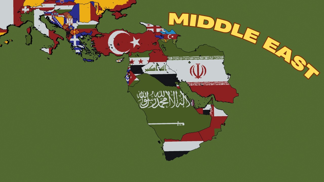 World Flag Map In Minecraft Part 4 -The Middle East