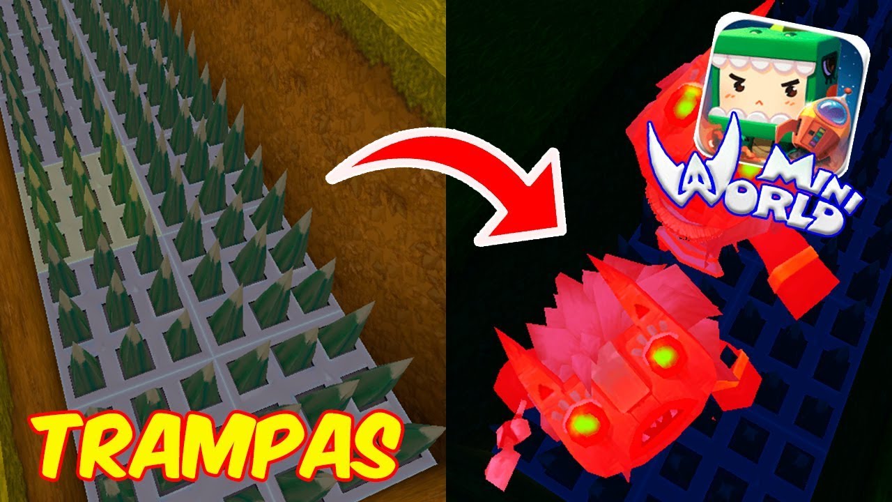 COMO HACER TRAMPAS PARA MOBS EN MINI WORLD 👹  - MINI WORLD SERIE - MINI WORLD ESPAÑOL #27