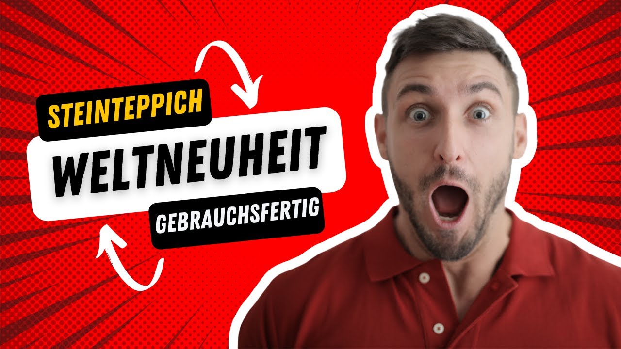 Steinteppich Weltneuheit: Bindemittel in Pulverform
