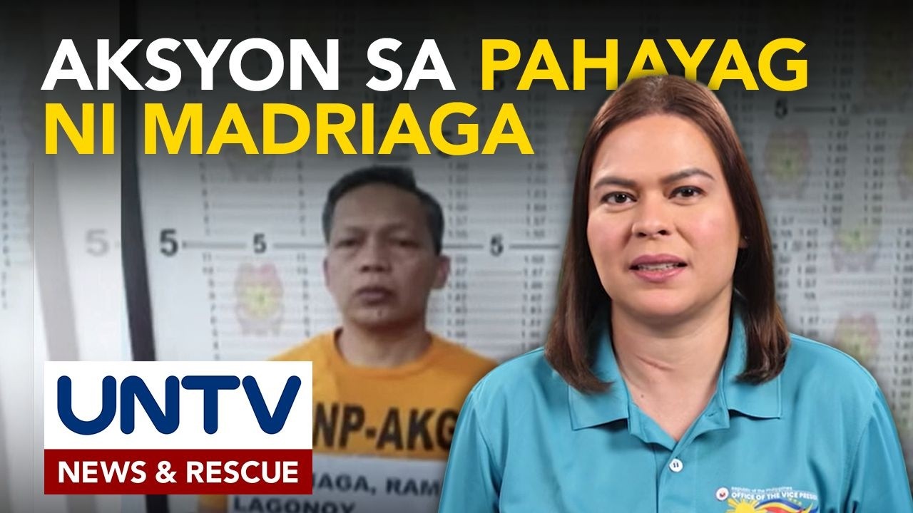 Balitang may kaugnayan kay Madriaga, malalaman sa susunod na mga araw — VP Duterte