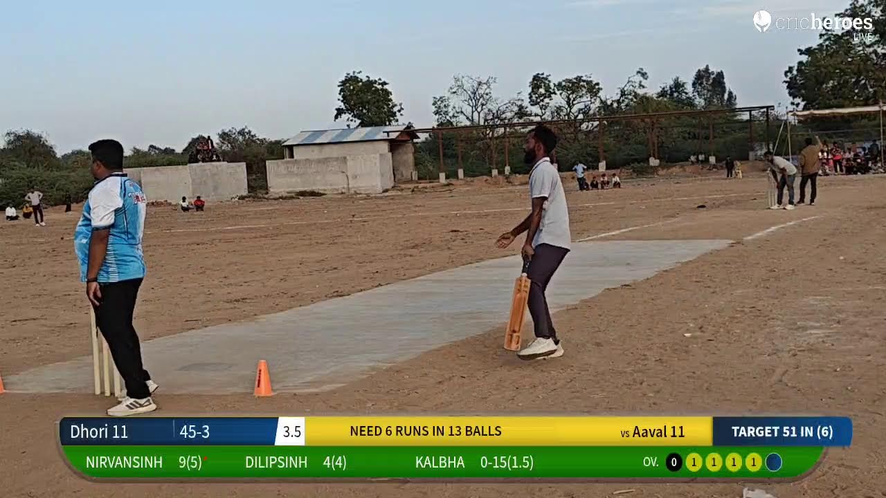 Aaval 11 vs Dhori 11 live cricket match |  Mahakal Sena Bhadath Cricket Season-2 live - Bhadath Cha