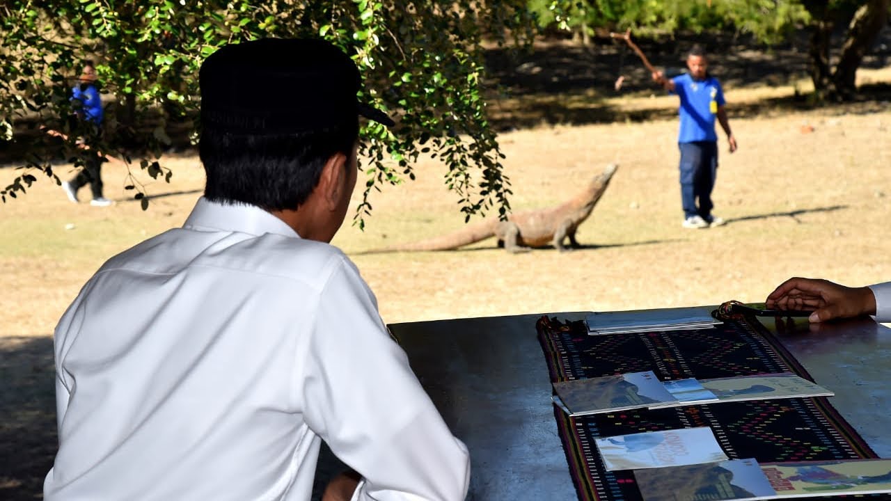 Presiden Jokowi Tinjau Pulau Rinca Taman Nasional Komodo, Manggarai Barat, 11 Juli 2019