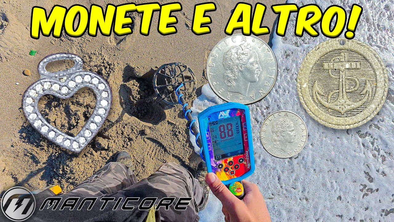 RICERCA in SPIAGGIA! Argento, monete e altro! - Ricerca con il METAL DETECTOR
