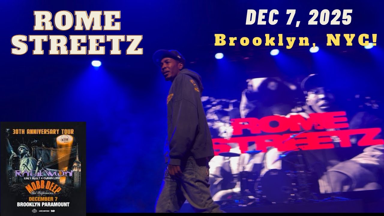 Rome Streetz opens for Raekwon/Mobb Deep 30 Year Anniversary show LIVE in BROOKLYN; Dec 7, 2025
