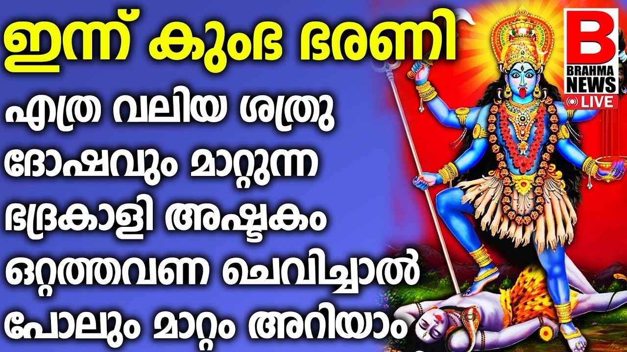 ചതി വഞ്ചനക്കിരയായവര്‍ ഈ അത്ഭുത ഭദ്രകാളീ മന്ത്രം ചൊല്ലൂ..SREE BHADRAKALI STHUTHI  BRAHMANEWSകുംഭ ഭരണി