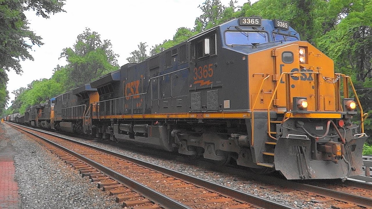 Amtrak & CSX Trains Past Barnesville Station