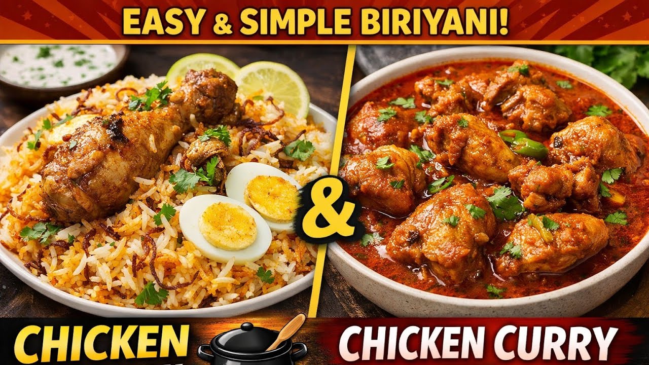 Chicken biriyani with chicken curry 🥰🥰