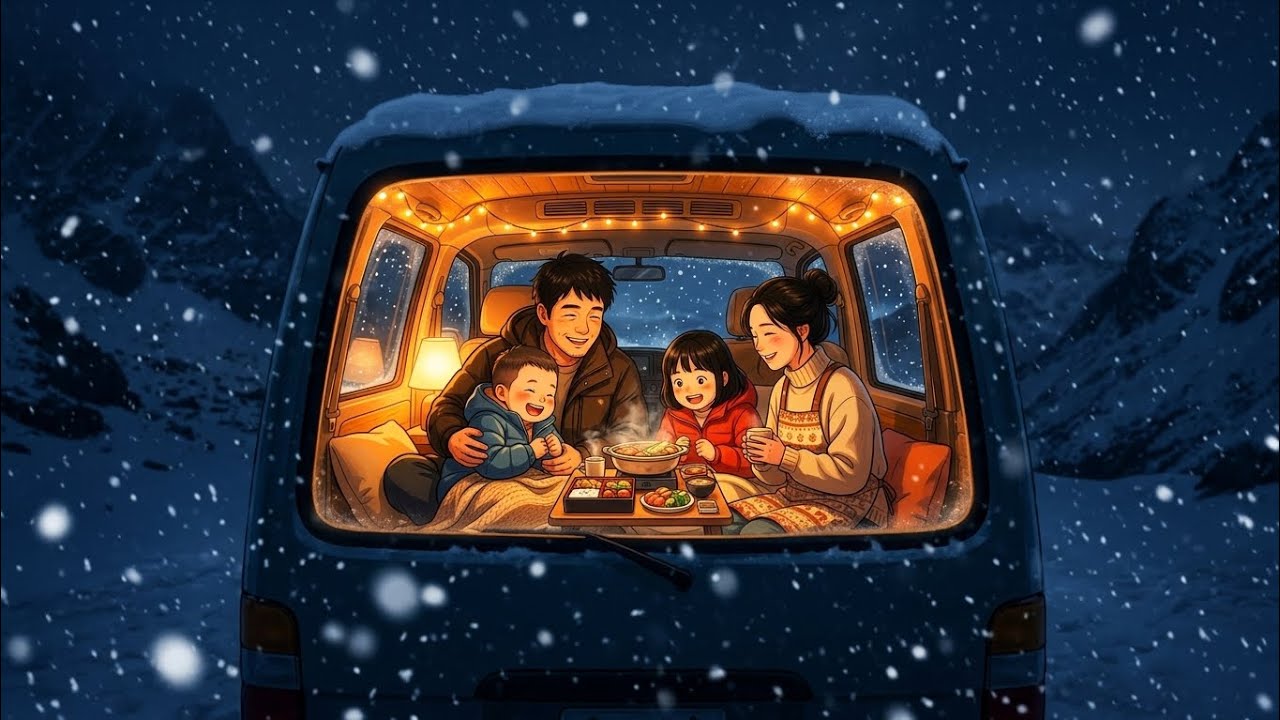 &ldquo;Cozy Winter Family Van Life ❄️🍣 | Ghibli Style ASMR Relaxation&rdquo; @GhibliDayss @GhibliStyleASMR 