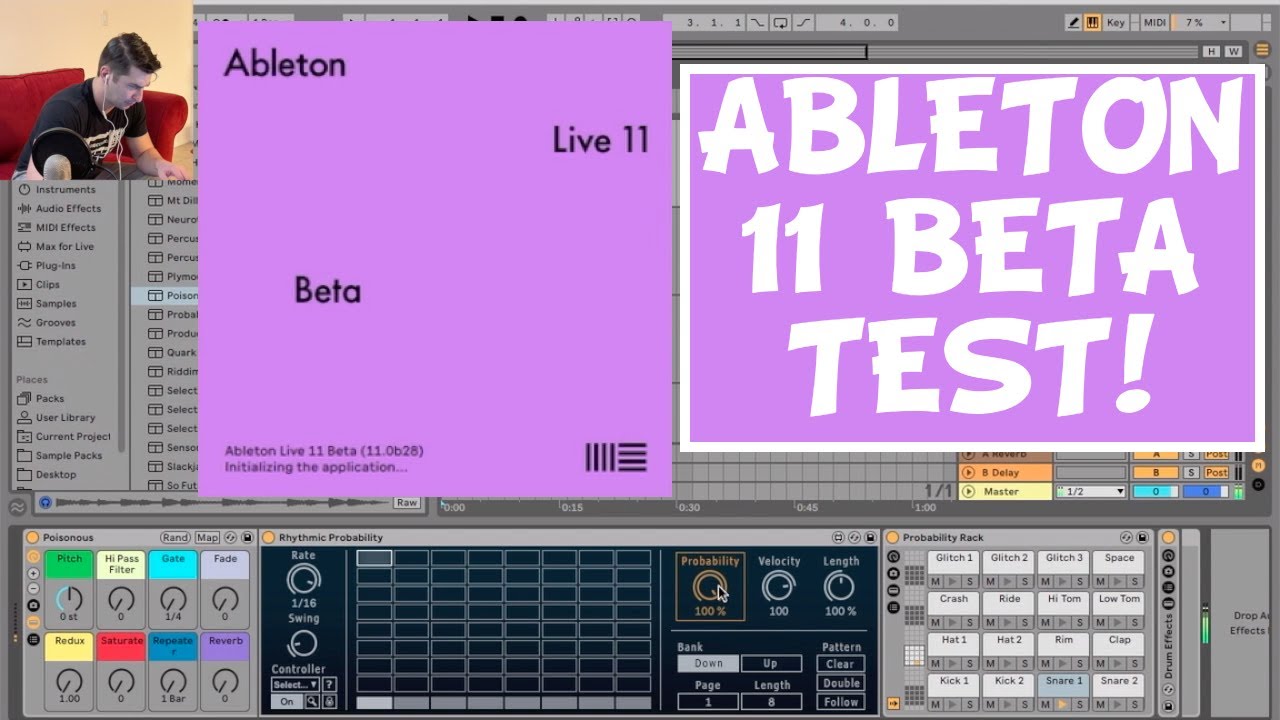 Ableton Live 11 - Testing out Ableton 11 Beta LIVE on Camera 🤩🤩🤩