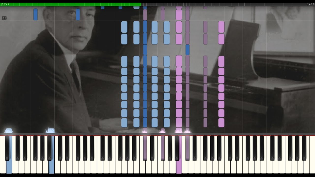 Prelude No.10 Op.32 Rachmaninov (Piano Tutorial Synthesia)