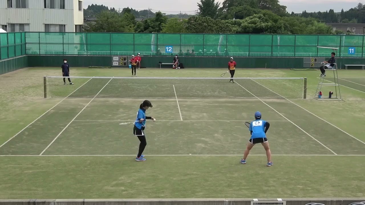 2021年IH ソフトテニス 女子個人3回戦 天間美嘉・横山心花 東北(宮城) vs 竹和凜・若林天音 文大杉並(東京)