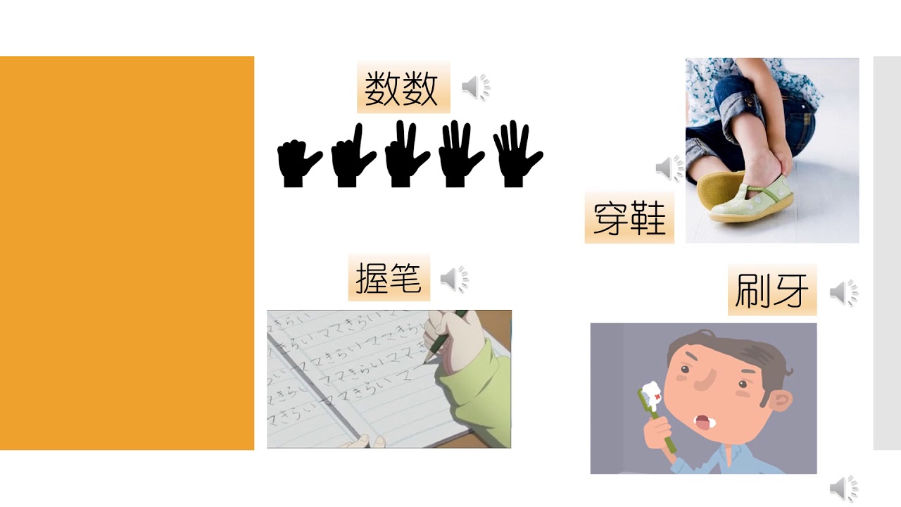 mandarin Chinese Learning 手指 五指 兄弟 团结 幼儿教案