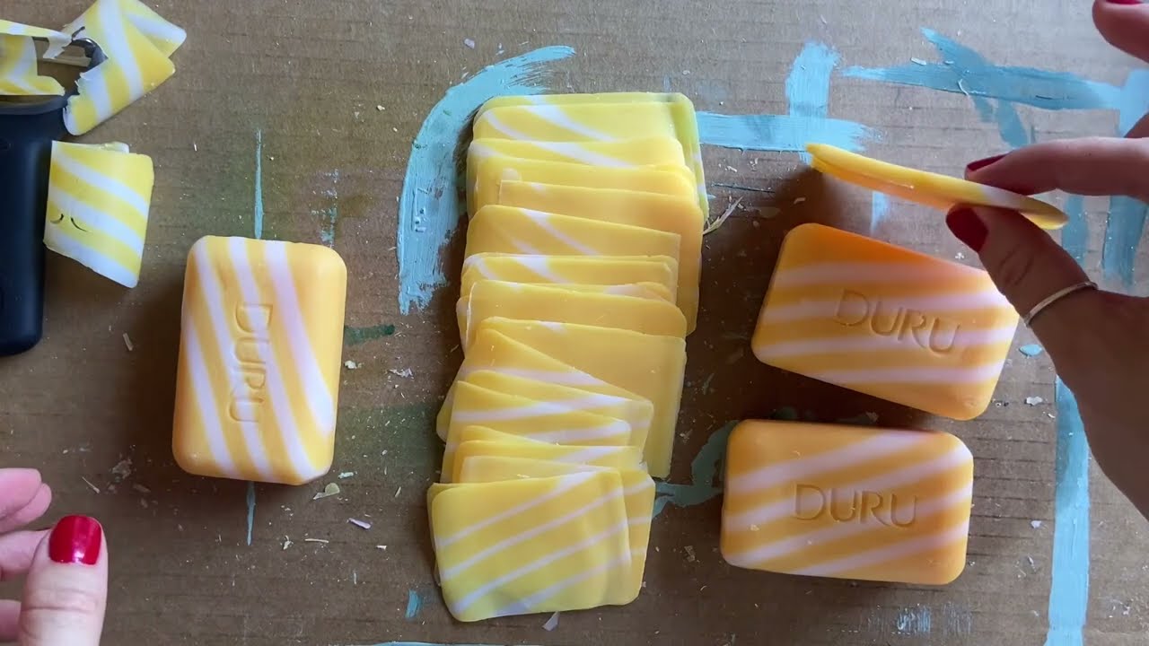 How to make crunchy ASMR soap plates (soap cutting tutorial)