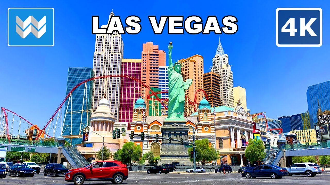 [4K] Las Vegas Strip Drive - Hotel Sightseeing Driving Tour & Vacation Travel Guide