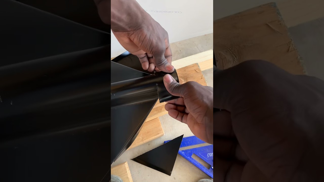 How To Install a Metal Roof Ridge ( Making ridge Cap)