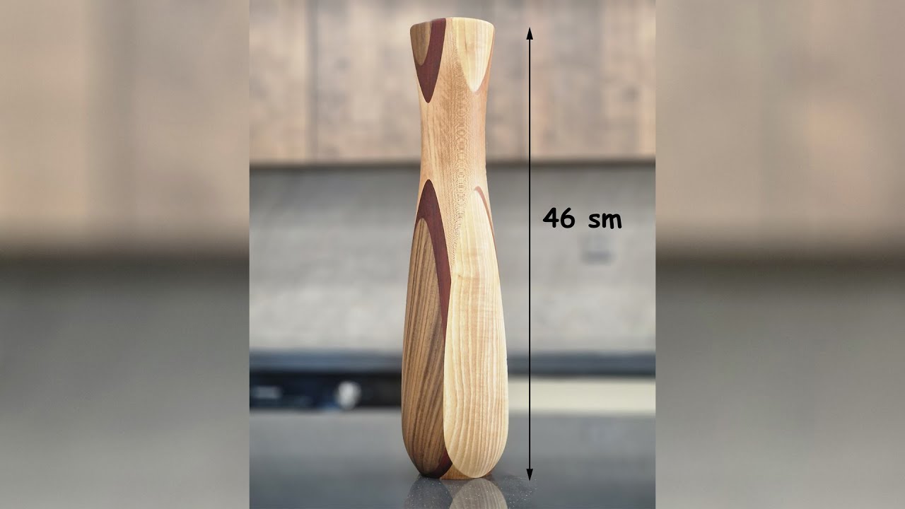 Деревянная ваза, на токарном станке - JET 1840 EVS #woodturning #woodworking #diy