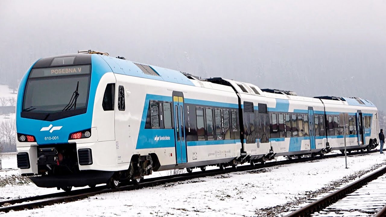Vlak Stadler FLIRT3 na Savinjski železnici (Slo-Eng-Deu-Hrv)