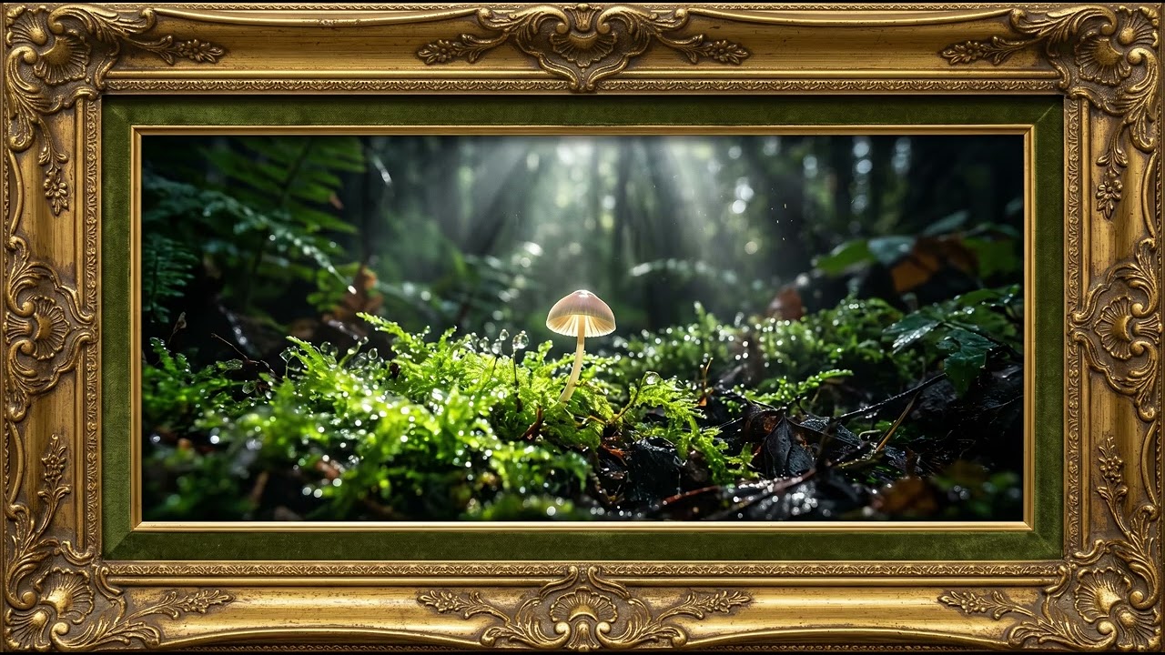 Frame TV Art | Enchanted Forest Macro with Calming Instrumental 4K Display