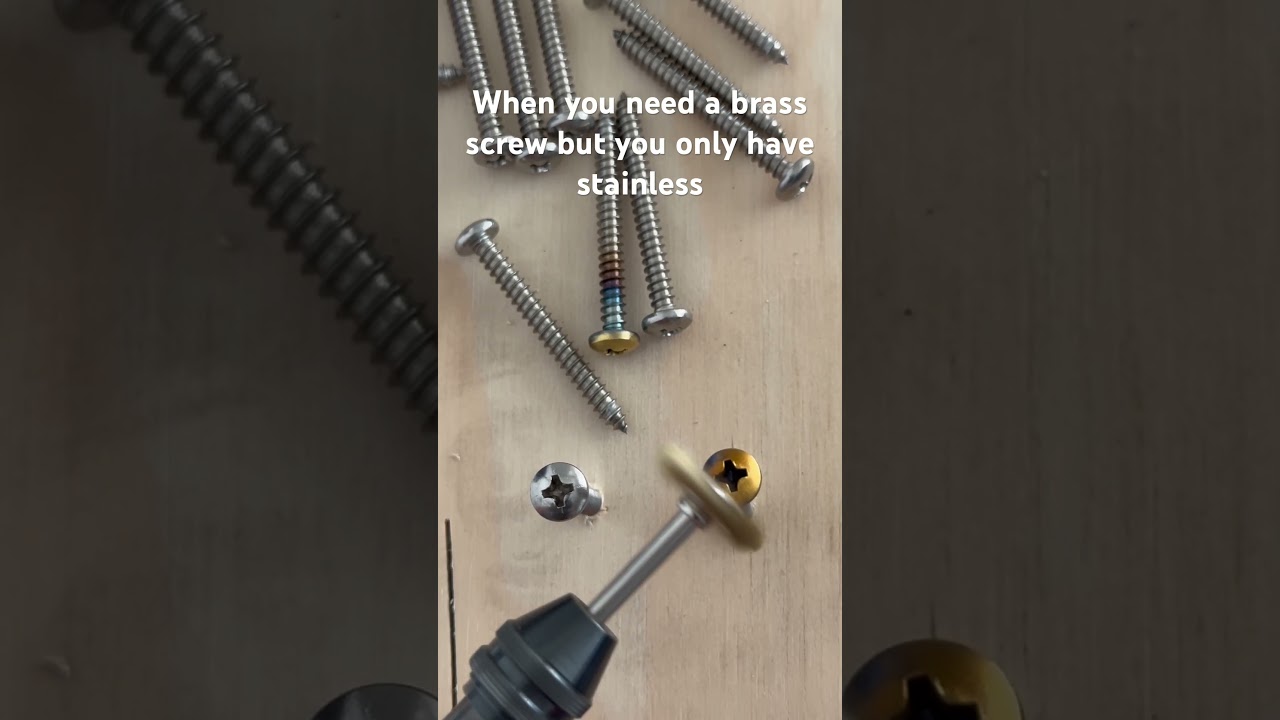 How to make stainless steel look like brass