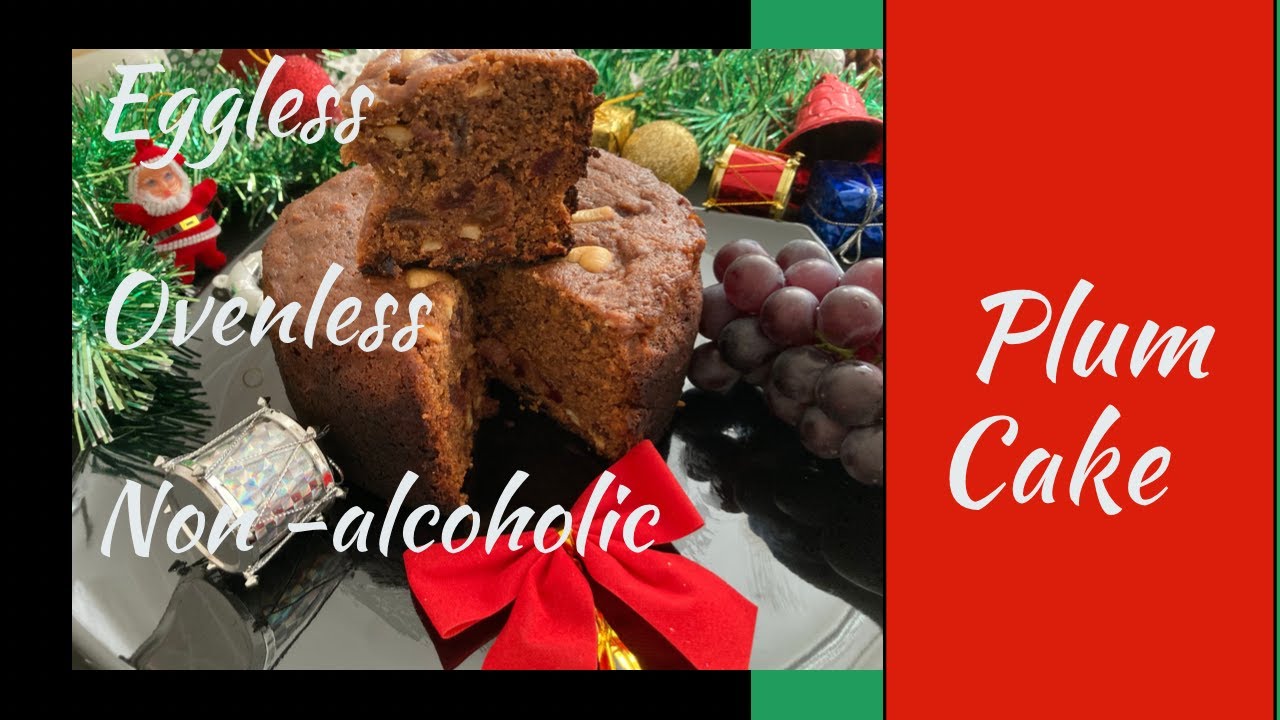 EGGLESS PLUM CAKE Recipe without oven | Easy Christmas Cake without soaking| Rich Plum cake |