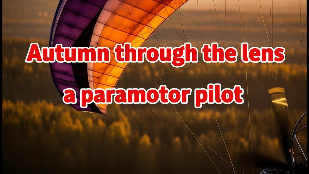 The magic of autumn: paramotor flight over the Polish countryside