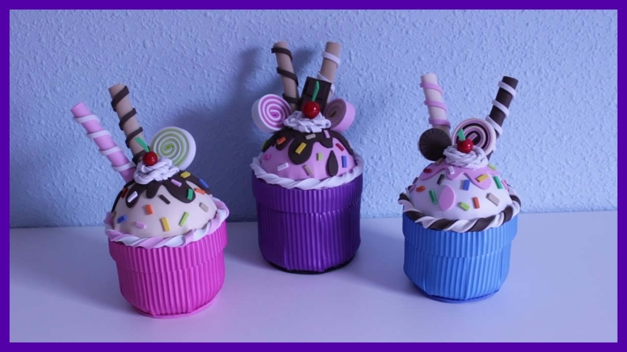 DIY - DULCERO CUPCAKE CON TARRO DE CRISTAL / RECICLA