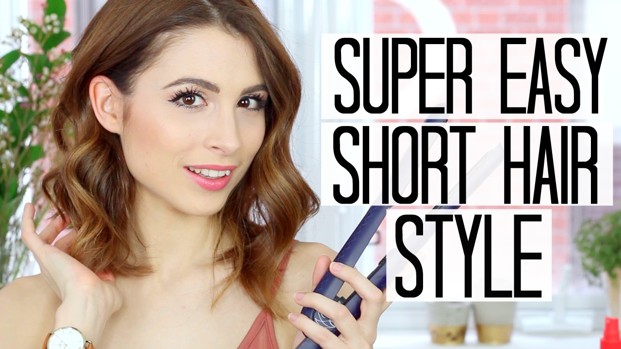 EASY SHORT HAIR CURLS WITH FLAT IRON