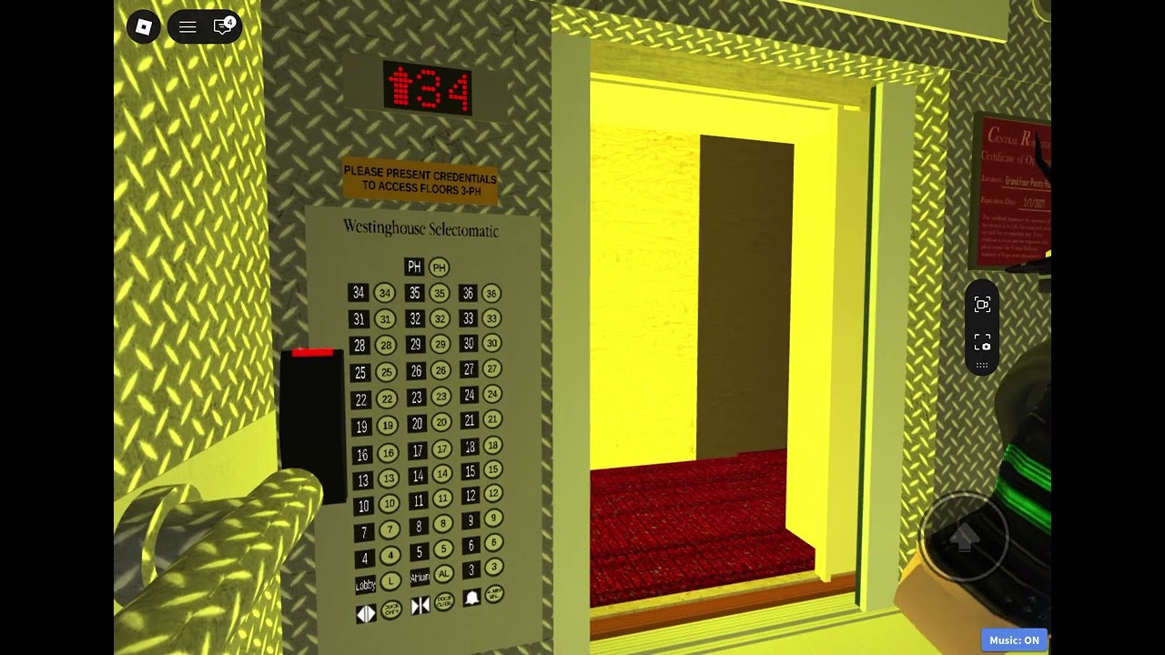 Westinghouse Selectomatic Service Elevator at Grand Four Points Hotel | ROBLOX