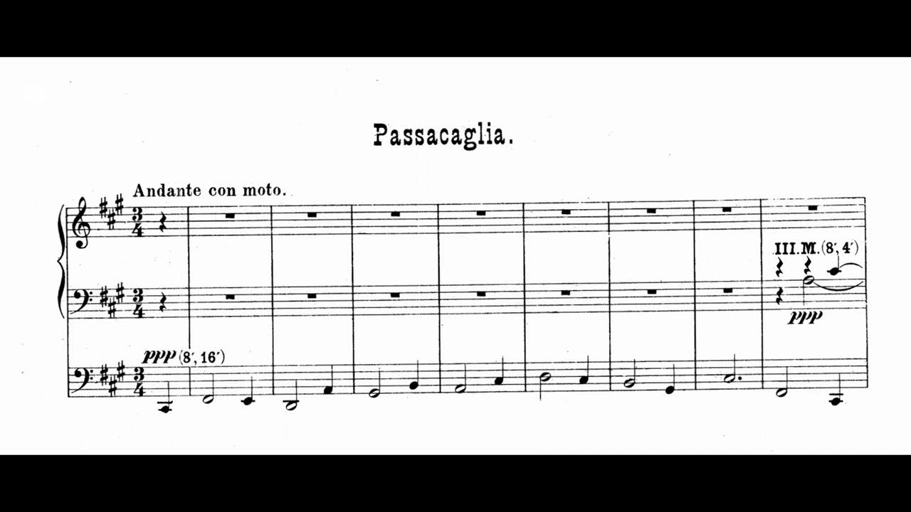 Max Reger - Orgelsonate Nr. 1 fis-Moll op. 33 [Score Video]