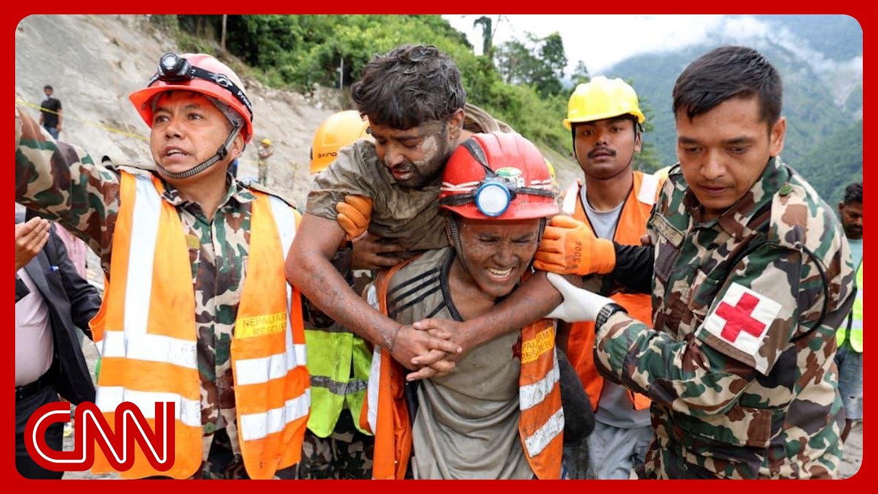 Watch Nepal rescue as 2 men pulled from tunnel alive
