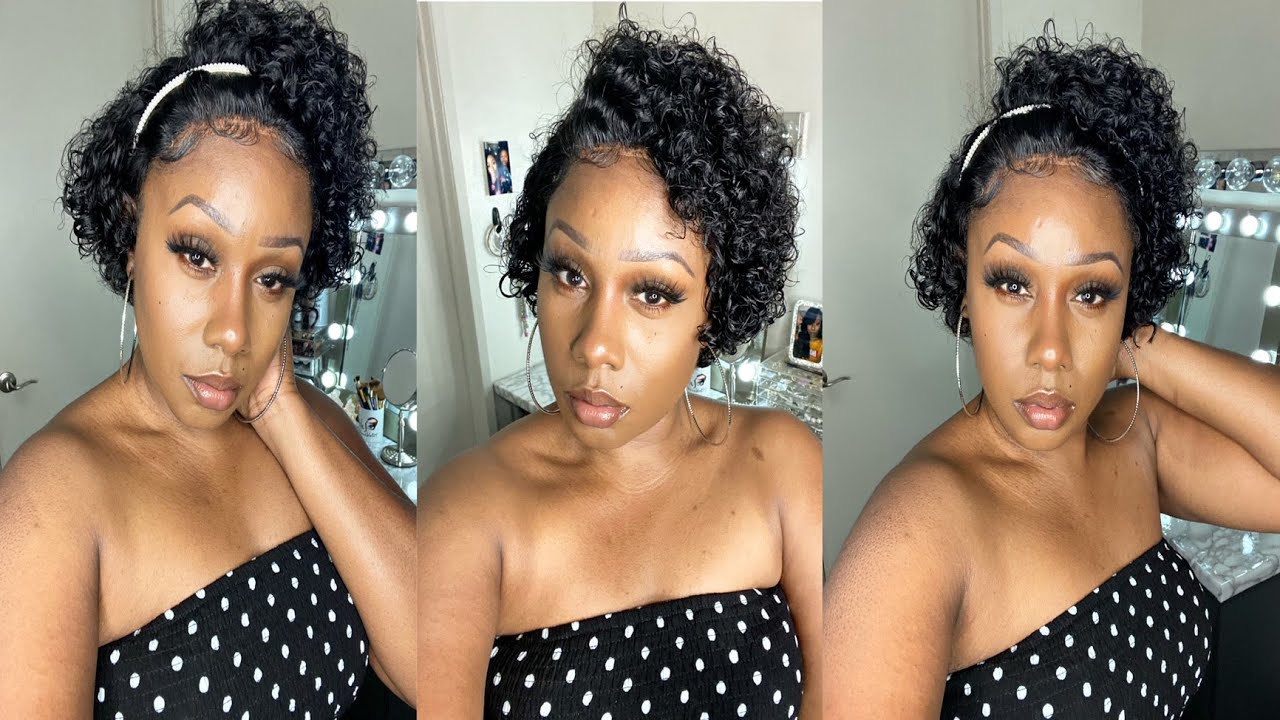 BIG CHOP 😍 OR WIG? | DEEP CURLY PIXIE CUT 4X4 CLOSURE WIG | EAYON HAIR
