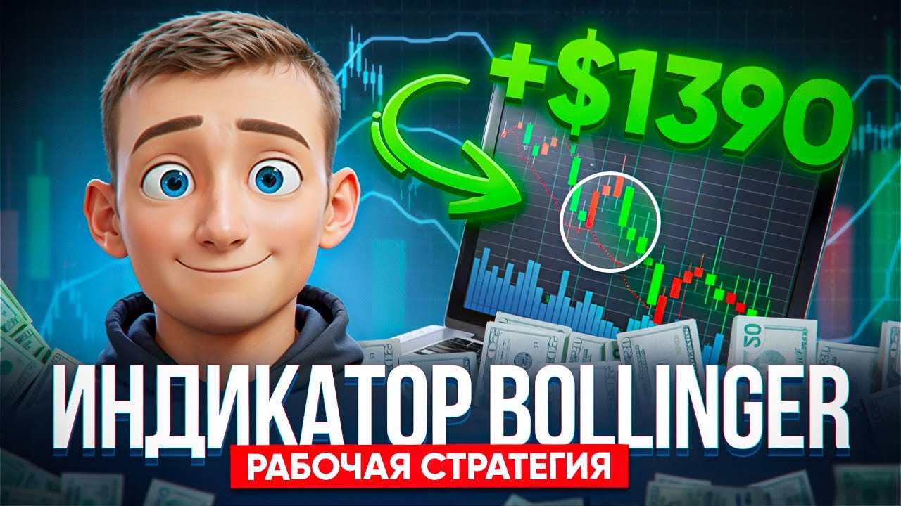 Заработал 1390$ по BOLLINGER! Простая стратегия и реально рабочий индикатор 2025
